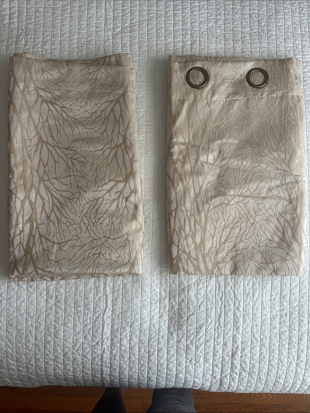 SunSmart Total Blackout Grommet Set of 2 Curtain Panel 50" x 84"– Champagne Gold